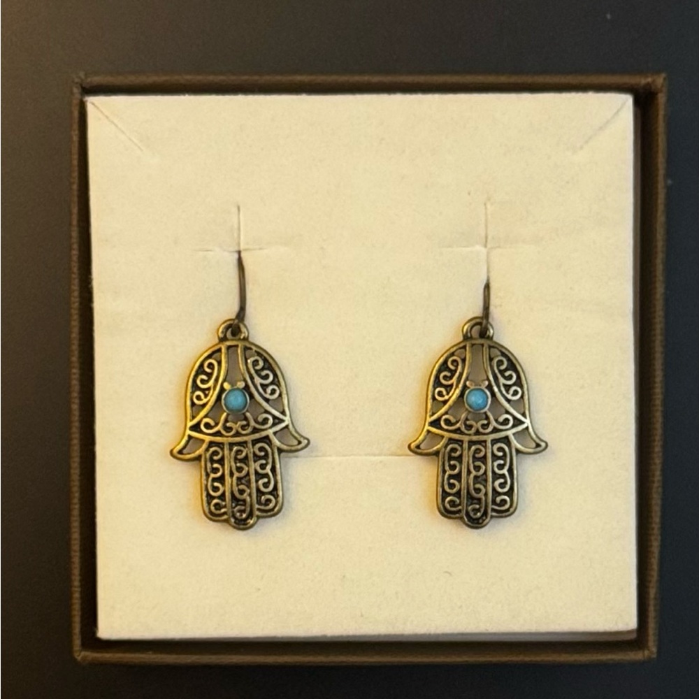 Hamsa Hand Dangle Earrings (FREE SHIPPING)